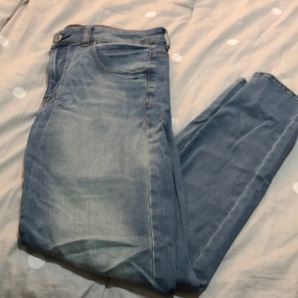 Light blue AE super stretch jegging